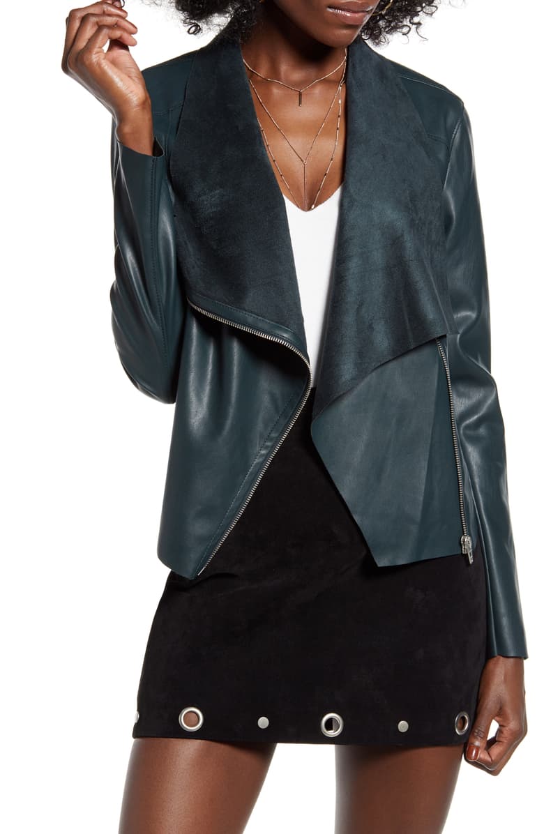 Faux Leather Moto Jacket BLANKNYC