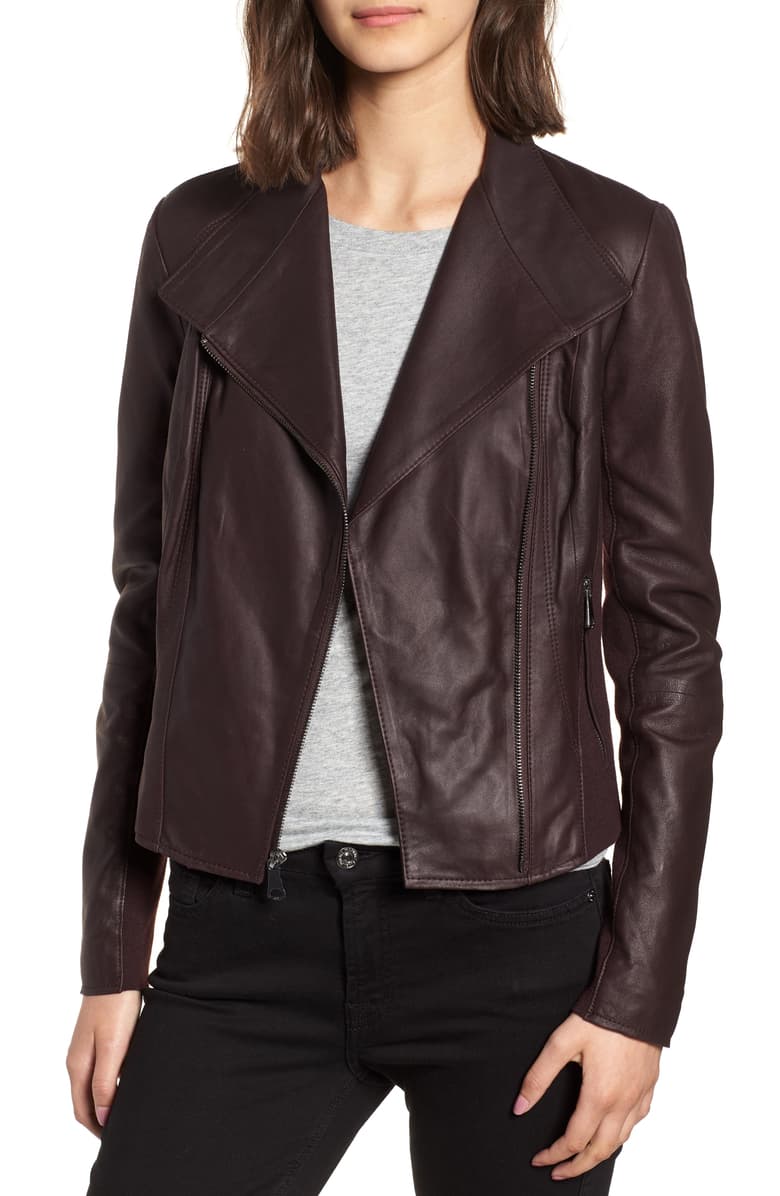 Burgundy Leather jacket from Nordstrom