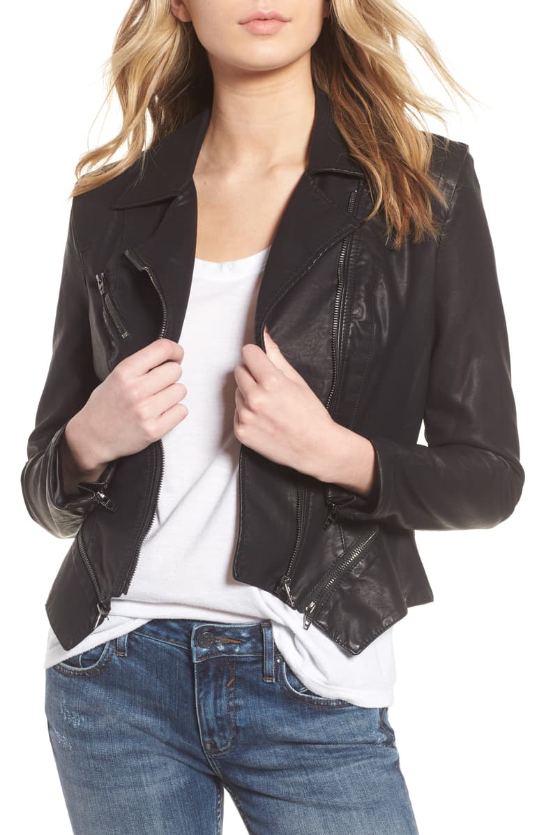 Faux Leather Moto Jacket BLANKNYC